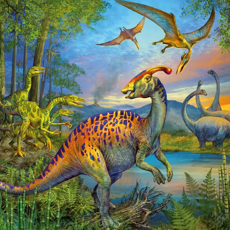 Puzzle 3 x 49 pièces : La fascination des dinosaures - Ravensburger