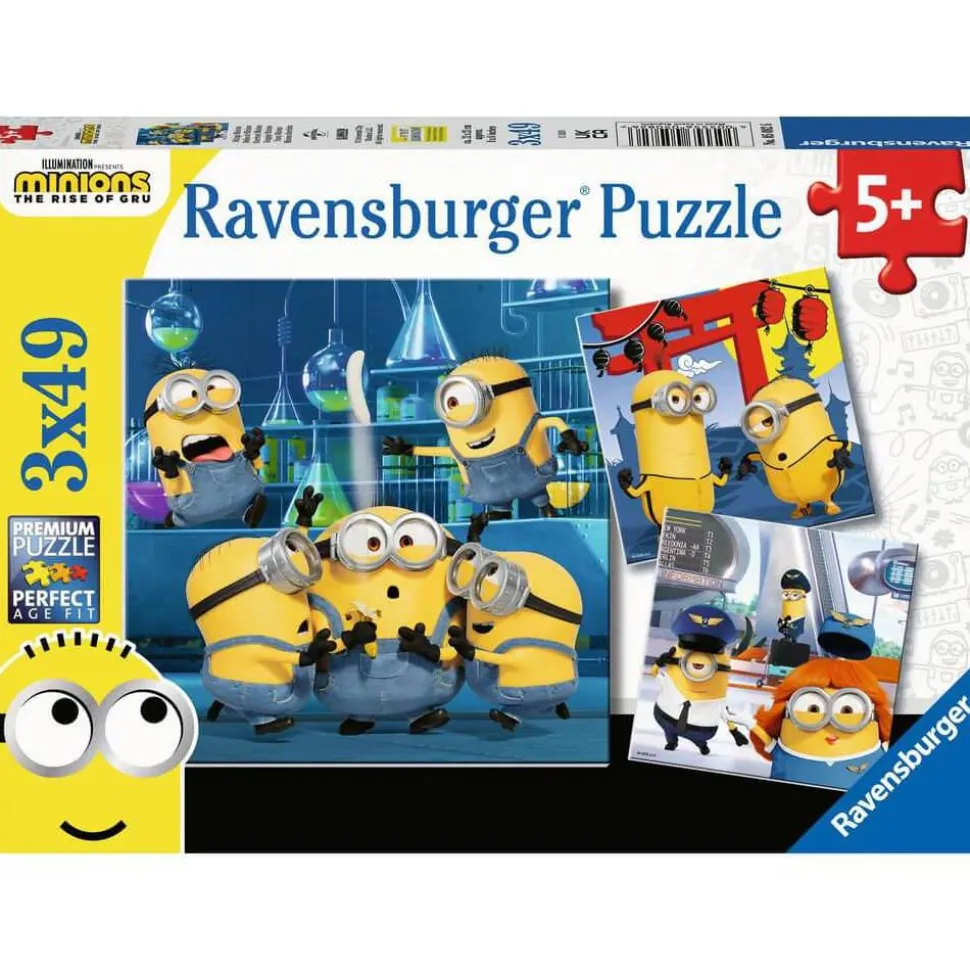 Puzzle 3 x 49 pièces : Minions 2 : Drôles de Minions - Ravensburger