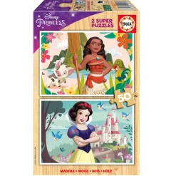 Puzzle 2 x 50 pièces : Princesse Disney - Educa