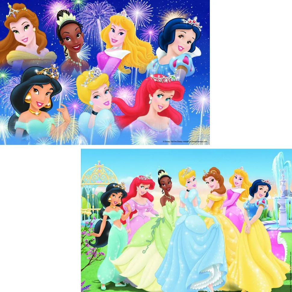 Puzzle 2 x 24 pièces : Princesses Disney : Les princesses réunies - Ravensburger