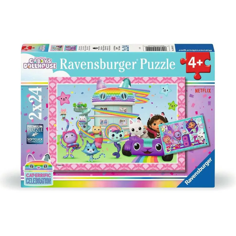 Puzzle 2 x 24 pièces : Prêt à faire la fête ! - Gabby's Dollhou - Ravensburger