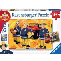 Puzzle 2 x 12 pièces : Sam le pompier : Sam en intervention - Ravensburger