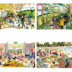 Puzzle 4 x 500 pièces : Une vie de chien - Gibsons