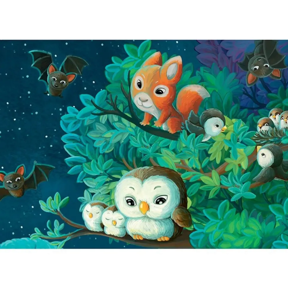 Puzzle 2 x 24 pièces Au Clair de Lune - Sentosphère