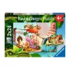 Puzzle 2 x 24 pièces gigantosaurus : Rocky, bill, mazu et tiny - Ravensburger