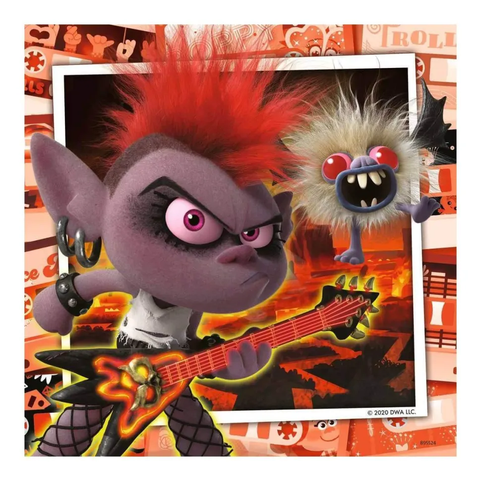 Puzzle 3 x 49 pièces Les trolls : Tournée mondiale - Ravensburger