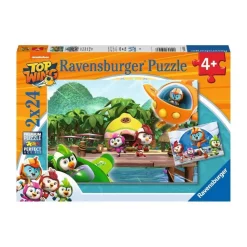 Puzzle 2 x 24 pièces top wing : mission accomplie - Ravensburger