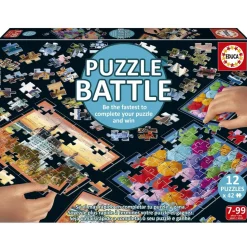 PUZZLE BATTLE 12 x 42 pièces : PAYSAGES - Educa