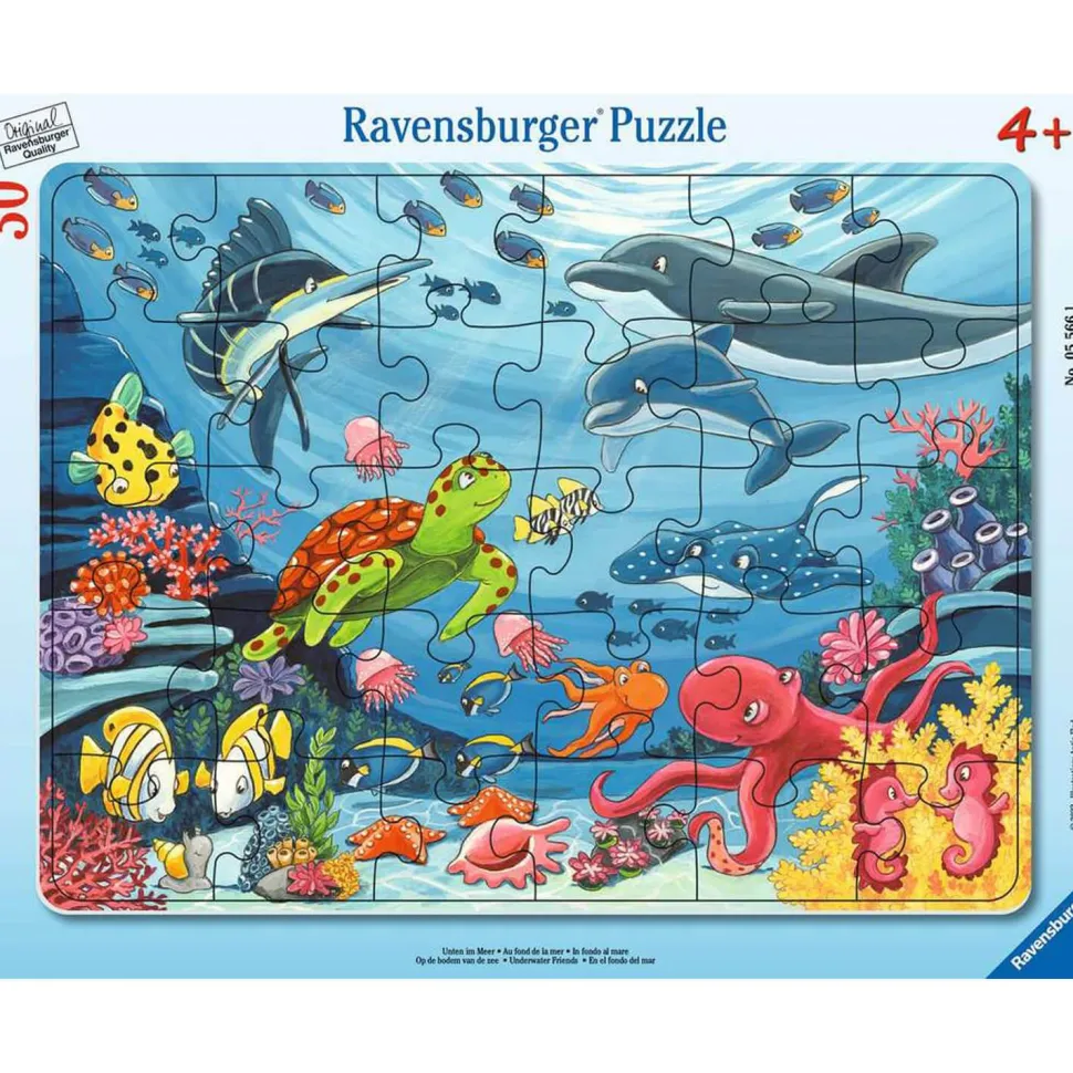 Puzzle cadre 30 pièces : Au fond de la mer - Ravensburger
