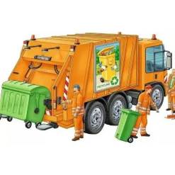 Puzzle cadre 35 pièces : Camion poubelle - Ravensburger