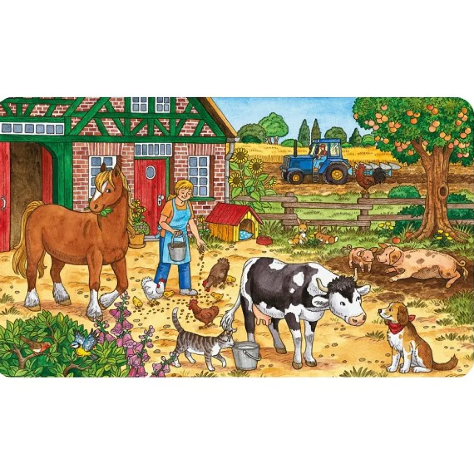 Puzzle cadre 15 pièces : La vie à la ferme - Ravensburger