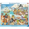 Puzzle cadre 36 pièces : L'attaque des pirates - Ravensburger