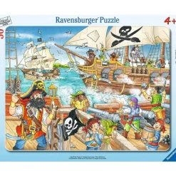Puzzle cadre 36 pièces : L'attaque des pirates - Ravensburger