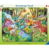 Puzzle cadre 48 pièces : Le rugissement des dinosaures - Ravensburger