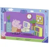 Puzzle cadre 15 pièces : Peppa pig devant l'ordi - Ravensburger