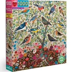 Puzzle Carré 1000 Pièces : Arbre des oiseaux chanteurs - Eeboo