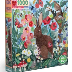 Puzzle Carré 1000 Pièces : Lapin de pavot - Eeboo