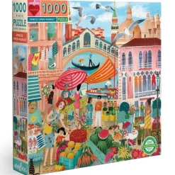 Puzzle Carré 1000 Pièces : Marché libre de Venise - Eeboo