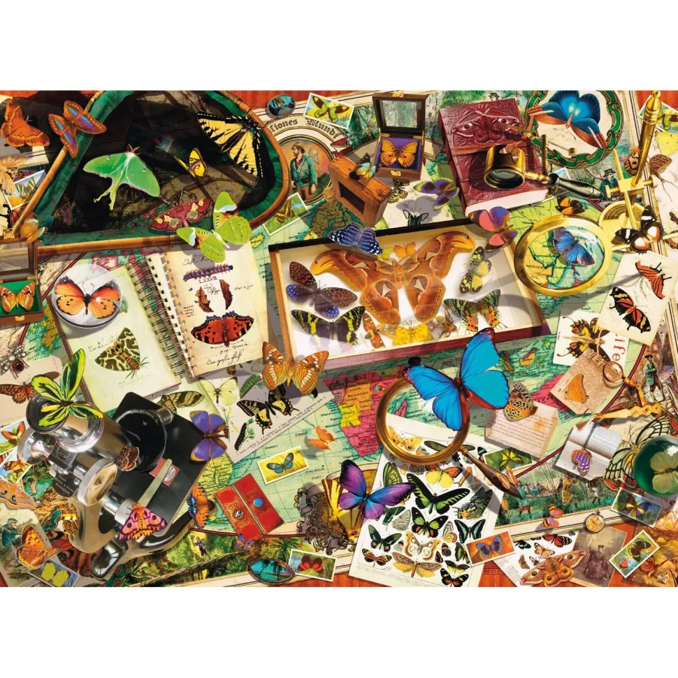 Puzzle Compact 500 pièces : Collectionneur de Papillons - Clementoni