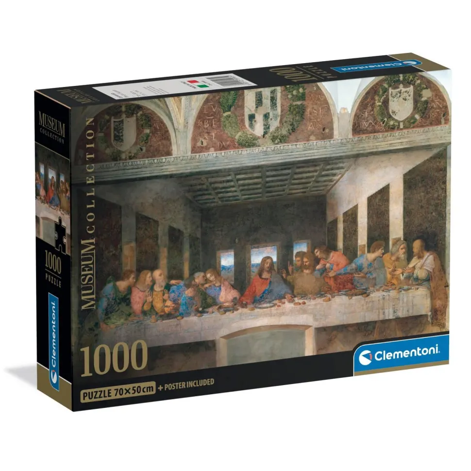 Puzzle Compact 1000 pièces : De Vinci - La Cène - Clementoni