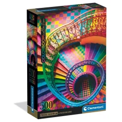 Puzzle Compact 500 pièces : Escaliers Colorboom - Clementoni