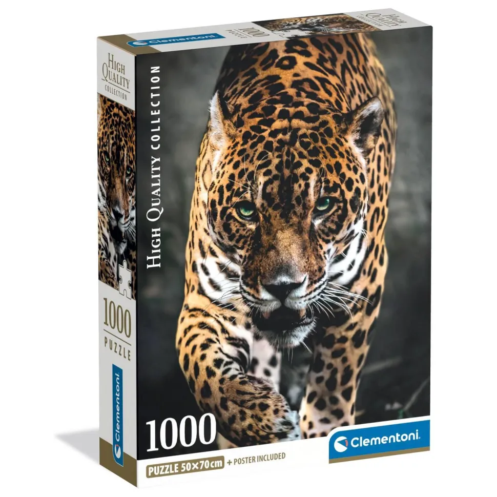 Puzzle Compact 1000 pièces : La Promenade du Jaguar - Clementoni