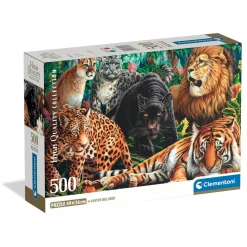 Puzzle Compact 500 pièces : Les Chats Sauvages - Clementoni