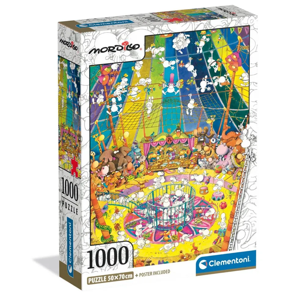 Puzzle Compact 1000 pièces : Mordillo, Le Spectacle - Clementoni