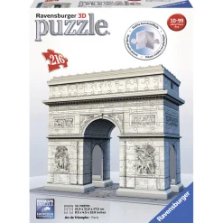 Puzzle 3D 216 pièces : Arc de Triomphe (Paris) - Ravensburger