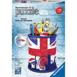 Puzzle 3D 54 pièces : Pot à crayons - Union Jack - Ravensburger
