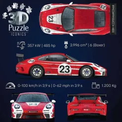 Puzzle 3D Iconics : Porsche 911 GT3 Cup Salzburg - Ravensburger