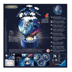 Puzzle 3D rond lumineux 72 pièces : astronaute - Ravensburger