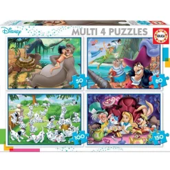 Puzzle de 50 à 150 pièces : 4 puzzles : Classiques Disney - Educa