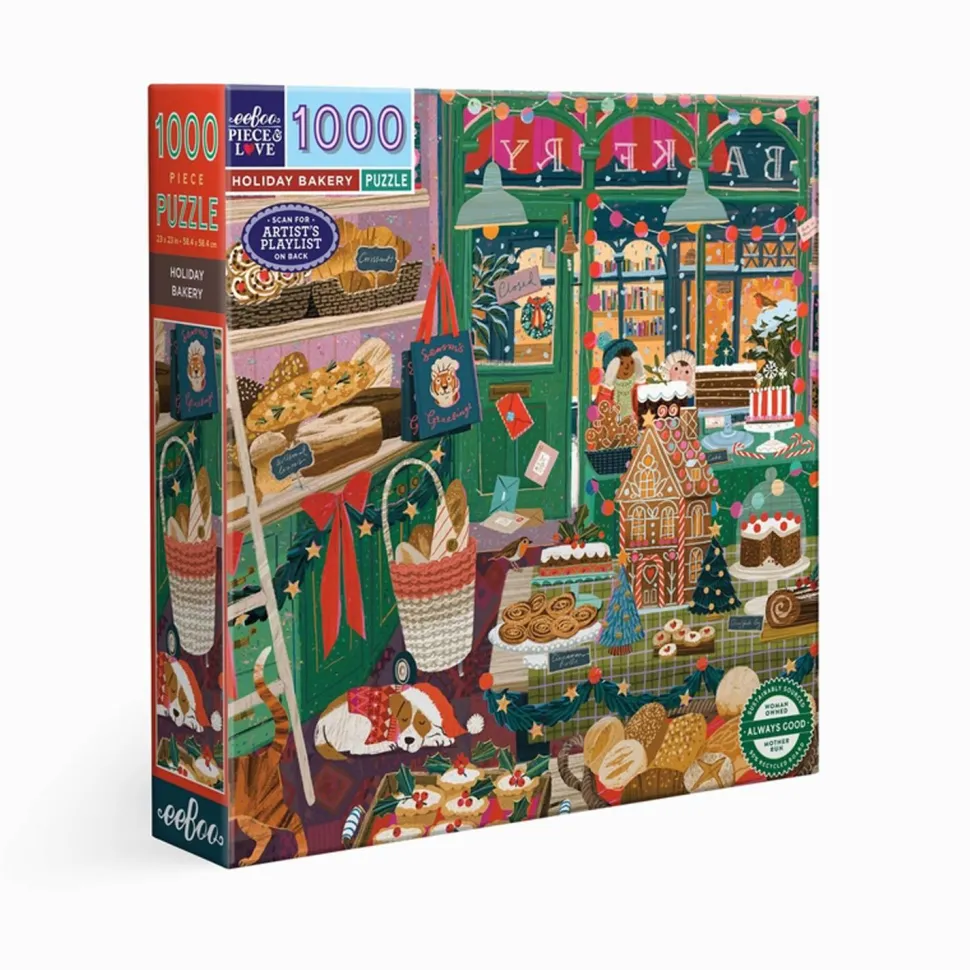 Puzzle de 1000 pièces : Boulangerie des fêtes - Eeboo