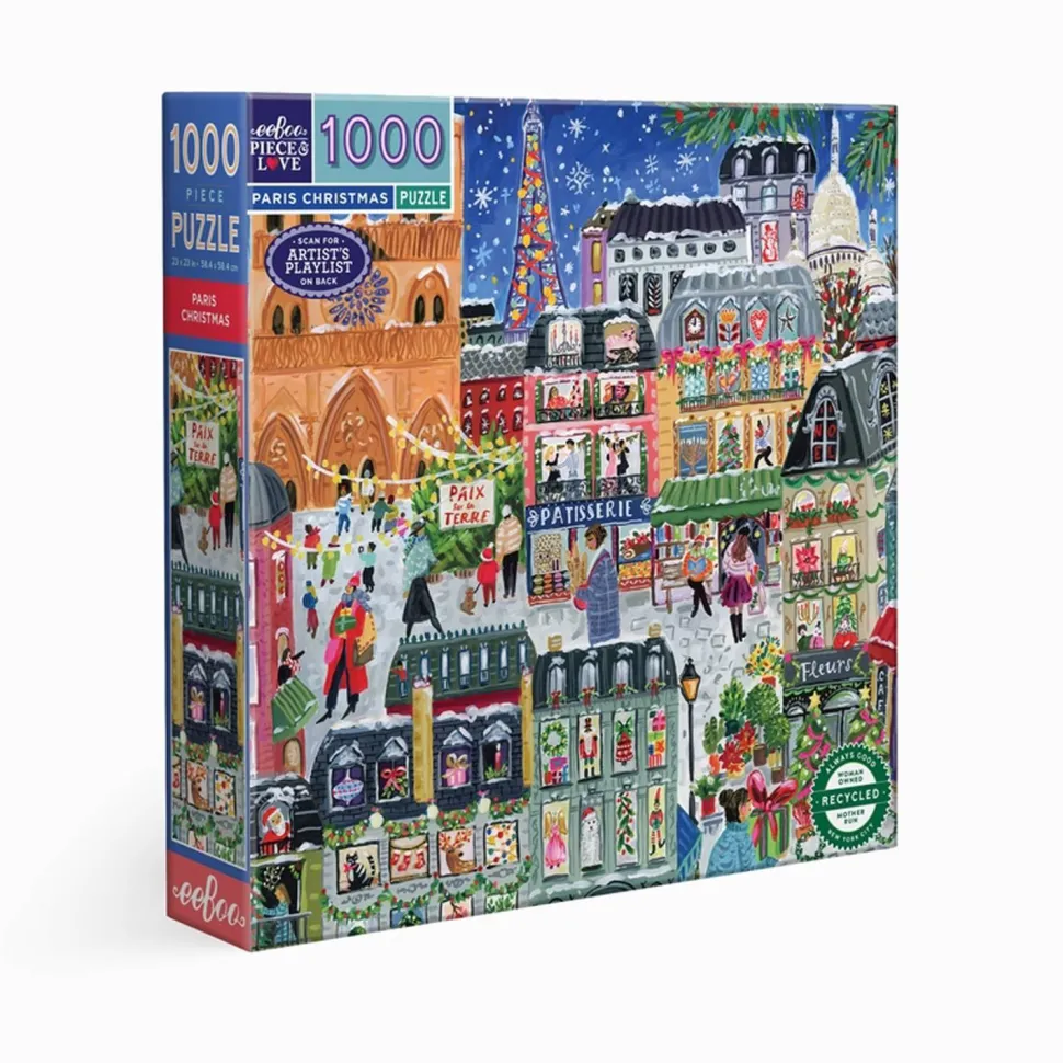 Puzzle de 1000 pièces : Noël à Paris - Eeboo