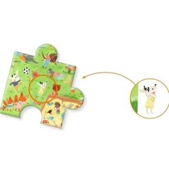 Puzzle d'Observation 35 Pièces : Le square des petits amis - Djeco