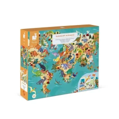 Puzzle éducatif géant 200 pièces : Les dinosaures - Janod