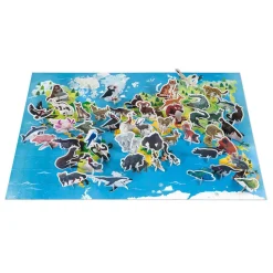 Puzzle éducatif géant 200 pièces : Les Animaux menacés - Janod