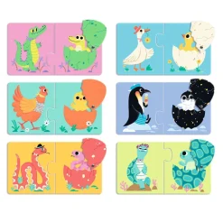 Puzzle Duo articulo - Les oeufs rigolos - Djeco