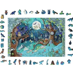 Puzzle en bois 500 pièces : Forêt fantastique - Ravensburger