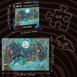Puzzle en bois 500 pièces : Forêt fantastique - Ravensburger