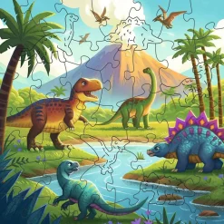 Puzzle en bois 44 pièces : Les dinosaures - Ravensburger