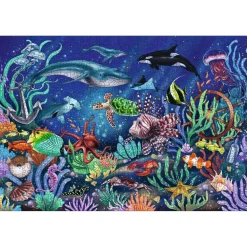 Puzzle en bois 500 pièces : Monde marin coloré - Ravensburger