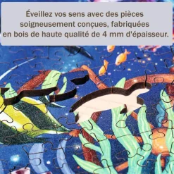 Puzzle en bois 500 pièces : Monde marin coloré - Ravensburger