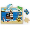 Puzzle en bois 16 pièces : Pirate - Asa Toys