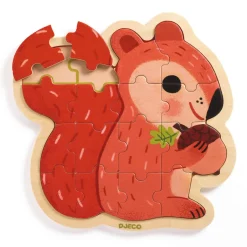 Puzzle en bois 16 pièces : Puzzlo Nut - Djeco