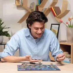 Puzzle en bois 500 pièces : Tigre de la jungle - Ravensburger