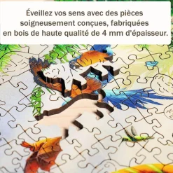 Puzzle en bois 500 pièces : Tigre de la jungle - Ravensburger