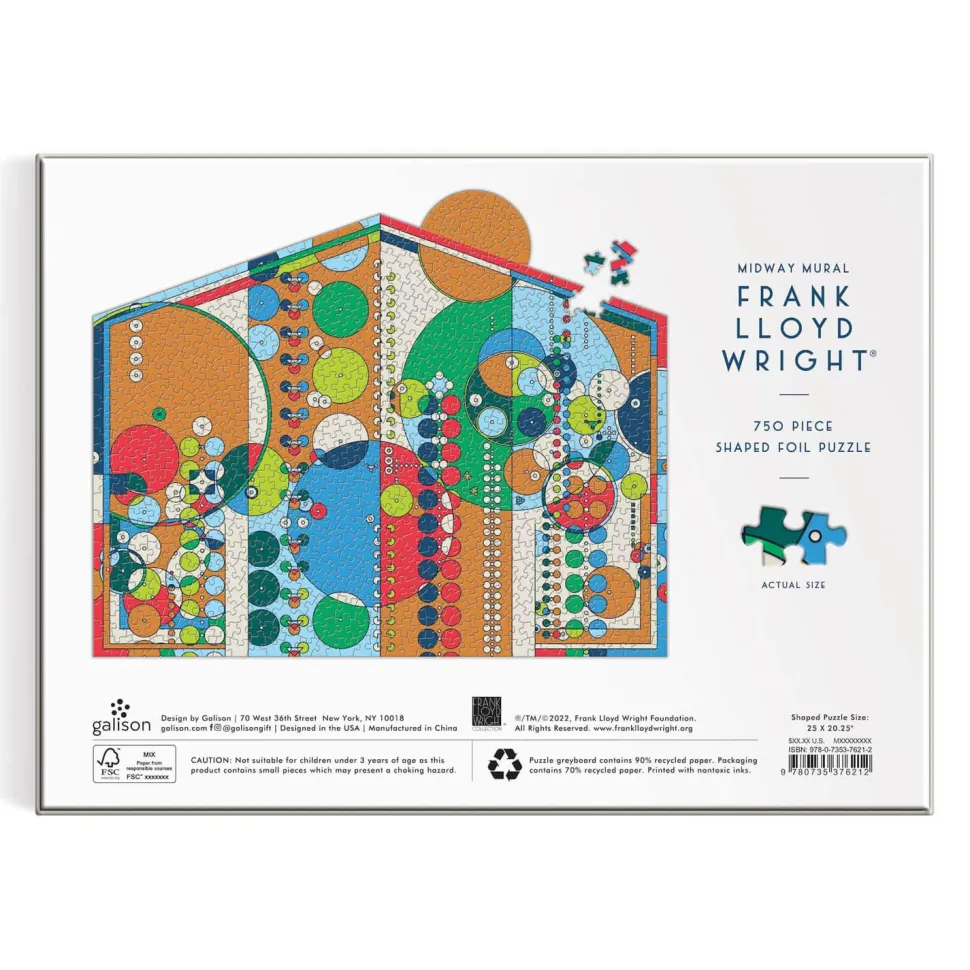 Puzzle forme 750 pièces : Frank Lloyd Wright, Midway Mural - Galison