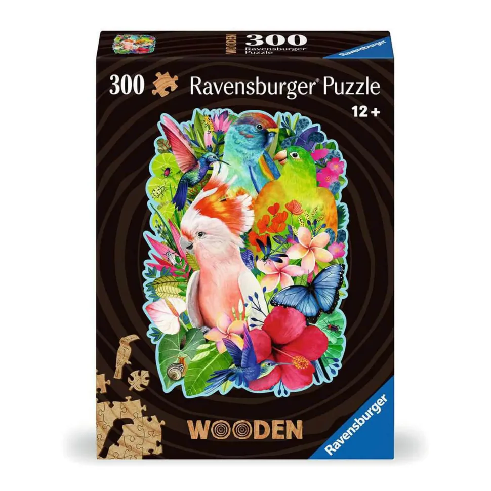 Puzzle forme 300 pièces en bois : Jolis oiseaux - Ravensburger
